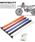 Orange Dirt Bike Kickstand Foot Side With Spring For KTM XC XCW XCF XCFW EXC EXCF EXCR Models shown in multiple colors and parts
