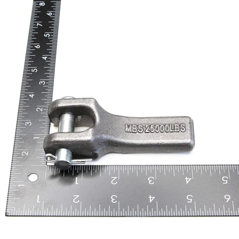 Weld-On 3/8 Inch Safety Chain Retainer For Truck Trailer Hitch Pack Of 2 Built Tough From Forged Steel With MBS 25000LBS Includes Zinc Plated Clevis Pin And Cotter For A Secure Weld On Install, forged steel retainer with zinc pin