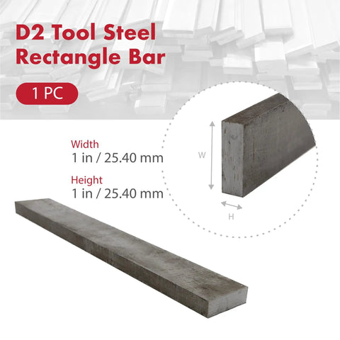 Tool Steel Rectangular Bar 1 Inch By 1 Inch 12 Inch Cut Length For Cutting Tools Dies Punches Knifemaking Wear Resistant
