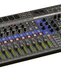 LiveTrak L12 Mixer Multitrack Recorder For Musicians And Podcasters 12 Input 14 Channel USB Audio Interface displayed on table