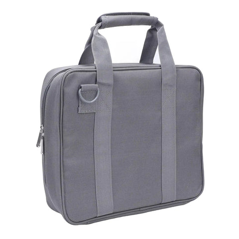 Rugged Mini Organizer Bag With Shockproof Foam Lining And Water Resistant Build Portable Travel Case in gray, side view