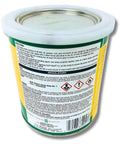 Back view of Heavy Duty Dry Graphite Lubricant 2 Pack Quart Cans For Extreme Temperatures showing product instructions and warnings.