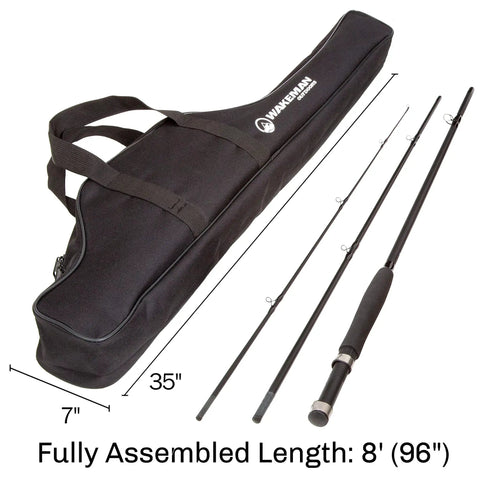 On The Go Fly Fishing Rod And Reel Combo With Carry Case Flies And Line Includes 8 Foot 3 Piece Rod Five Six Reel Graphite Reel