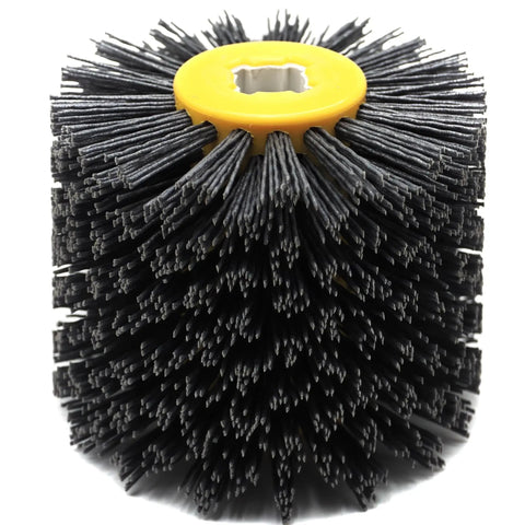 Heavy Duty Pro Grade Abrasive Wire Drawing Wheel Drum Burnishing Polishing Brush For Woodworking Furniture And Floor Refinishing 120x100mm 180 Grit 1 Pack Ideal For DIY Pros