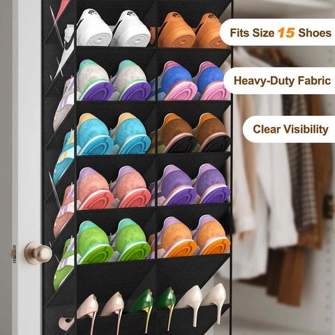 Premium Over The Door Shoe Organizer With Spacious Clear Pockets Holds Ten Tiers Of Hanging Storage Keep Your Crib Crisp And Clutter Free Perfect For Sneakers Boots Or Heels Straight Up A Legit Space Saving Vibe For Every Family