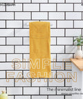 Chrome 9-Inch Hand Towel Bar For Bathroom Wall Mount Towel Rack Polished Stainless Steel Bathroom Hardware Rust-Resistant SUS 304 Finish Easy Install Built Tough Wall Mounted Towel Holder For Hand Towels, holding yellow towel