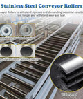 Stainless Steel Conveyor Roller Replacement Part For Woodworking And Industrial Dock Lines, Quiet Operation, Low Vibration, Heavy Duty, Rugged And Abrasion Resistant, Durable Dock Conveyor Wheel For Smooth Goods Transit, 38mm