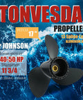 Aluminum Boat Propeller Eleven And Three Quarters By Seventeen Inches Right Hand Rotation Fits Johnson Evinrude Outboard Motors Forty HP Forty Eight HP Fifty HP Fifty Five HP With Thirteen Spline.