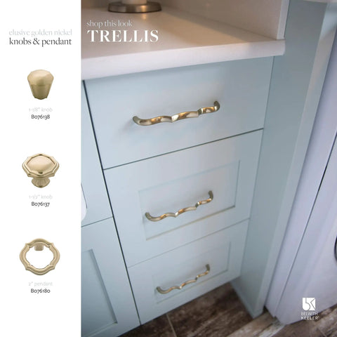 Upgrade Your Cabinets With This Trellis Round Satin Nickel Knob 7 Pack For Cabinets And Drawers, 1.19 Inch Projection And Diameter