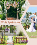 Wood Garden Arbor Archway Pergola 84 Inch Outdoor Structure With Decorative Hanging Roof And Side Climbing Trellis applications