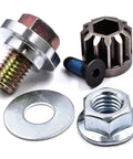 Beefed Up Heavy Duty Steering Gear Kit With Precision Machined Pivot Bushing Upgrade For Garden Tractors, components close-up
