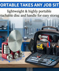 Single Station Sheet Metal Bender Tool For Roof Edges And Flashing shown with portable carry case in workshop