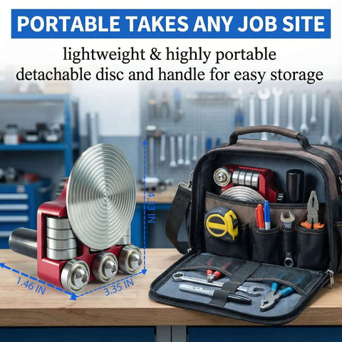 Single Station Sheet Metal Bender Tool For Roof Edges And Flashing shown with portable carry case in workshop