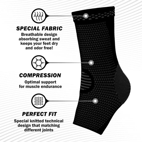 Unisex Lace Up Ankle Brace With Adjustable Compression For Plantar Fasciitis Sprains Tendinitis Swelling And Arthritis all in one sleeve with features described