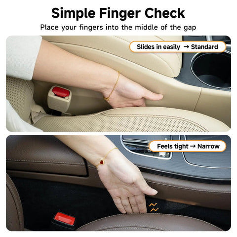 Car Seat Gap Filler Set Of 2 With Soft Foam, 3in1 Gap Stopper And Organizing Hook, Universal Fit For Car, SUV, And Truck, No More Drops In The Gap, Keep Console Tidy And Handy