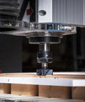 Solid Wood Surfacing And Rabbeting Bit With Insert Cutter Half Inch Shank High Precision Router Bit in operation on wood
