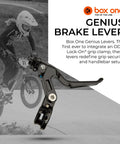 Genius BMX Short Reach Brake Lever With Lock On Clamp Adjustable Reach For Precision Control And Safety, side view.