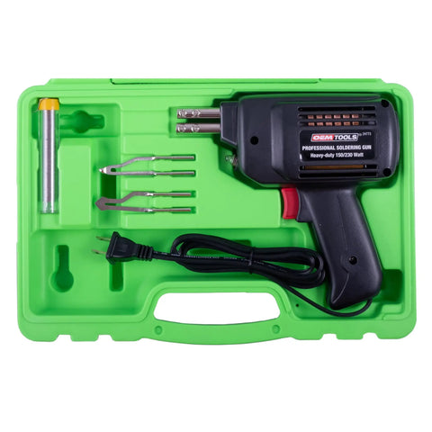 Fast Heat Soldering Gun Kit With Case And Rosin Core Solder, 2 Tips, 55 Inch Cord, Delivers 1400 Degrees For Auto And Electronics Fixes