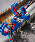 Cable Pulley Roller Wire Guide Clamp Set Must Have Reinforced Nylon Stainless Steel For Indoor Outdoor Wiring Fast Install Smart Axle Design Durable Wire Tray Guide 2 Pack on steel tray