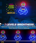 Gamer Neon Sign For Wall Decor 3D Dimmable USB Powered With 8 Modes Control illuminating bedroom wall at night
