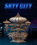 3D Wooden Puzzle Kit for Adults With SkyCity Cityscape, 600 Plus Pieces, Mind Blowing Mechanical DIY Craft That Doubles as a Music Box, Perfect STEM Toy Gift for Puzzle Fans and All Occasions, assembled wooden cityscape model