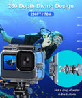Waterproof Housing For GoPro Hero 13 12 11 10 9 Black Ultra Rugged IP68 Case displayed with diver underwater.