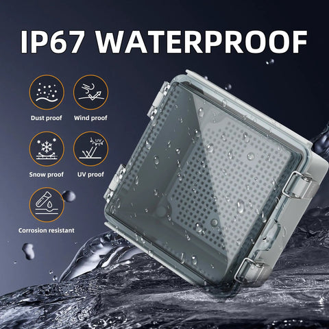 6x6x4 Outdoor Electrical Box Weatherproof Junction Box Plastic Clear Waterproof Enclosure NEMA 4 for electronics IP67 Waterproof