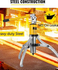 Workhorse 15 Ton Hydraulic Wheel Bearing Puller featuring three jaw adjustable grip and inline pump, heavy-duty steel construction.