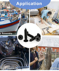 Hella Durable Number 10 X 1 Inch Flat Head Sheet Metal And Wood Screws used in ship assembly, furniture, electrical appliances, and DIY projects.