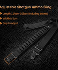 Shotgun Sling With 15 Shell Holder For 12 Gauge Beefy Durable Rifle Sling With Swivels Built For Hunting And Range Use Adjustable Nylon Strap