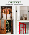 Two Pack Self Closing Door Hinges With Oil Rubbed Bronze Finish For Easy No Fuss Auto Close Spring Loaded 4X4 Inch Hinges For Interior Doors One Quarter Radius Corners Adjustable Tension Fits Doors From One And Three Quarter To Two Inches Thick installed on various doors