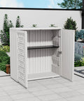 33.3 By 9 By 0.6 Inch Metal Shelf For 60 Gallon Outdoor Storage Cabinet Black Easy To Assemble No Fuss Single Shelf Laminate Metal Construction Perfect For Outdoor Storage