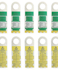 Scaffold Status Tags And Holders Set Of 10 With 11.75 Inch Height And 3.5 Inch Width Heavy Duty Tag Holders For Daily Inspections Danger Do Not Use Label Reminders Tracks Weight And Safety Status At Jobsite, green and yellow tags