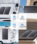 100W 12V Flexible Solar Panel For Off Grid Rigs And Marine Gear on RVs, boat, balcony, and rooftop applications