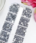 Clear Rhinestone Bedazzling Kit With 4000 Flatback Gems And 30ml B7000 Glue Mixed Sizes 2mm 3mm 4mm 5mm 6mm Includes Picker Wax And Tweezers Great For Crafts Clothing Fabric Shoes Nails And Jewelry Making in a plastic container