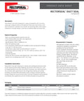 Product data sheet for Duct Seal Compound 1 Lb No Mess Easy To Apply Gray Putty Sealant with product image and specifications.