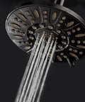 Rain Shower Head With Powerful High Pressure 7 Inch Diameter Six Settings Angle Adjustable Anti Clog Jets Tool Free Installation