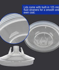 Close-up of lid with 125 micron strainers from Disposable Paint Spray Gun Cup Liners And Lid System Kit 40 Pack Standard 20 Ounce 600ml