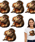 Cute Monkey Punchs Meme DTF Transfers Pack For T Shirts Ready To Press Heat Transfer Vinyl Stickers 7x7 Washable Iron On Decals