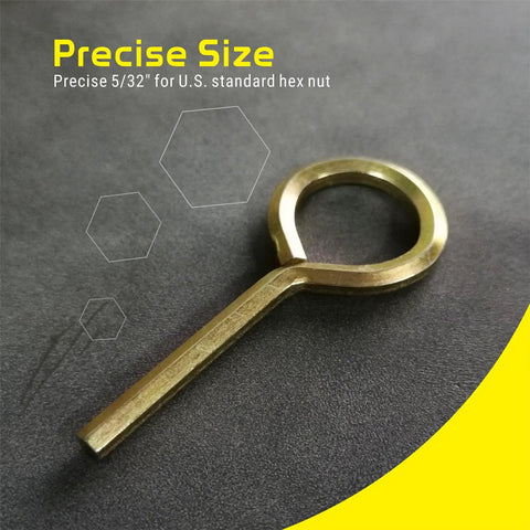 Five Thirty Second Inch Standard Hex Dogging Key Set for Push Bar Panic Exit Devices with Keychain Style Allen Wrench Keys