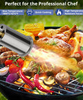 Powerful Propane Torch For Grillin And Cookin, Grilling Steak, Searing, Sous Vide, Welding, And Wood Burning, Adjustable Flame shown in use on BBQ grill