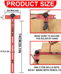 No Fuss Heavy Duty 29 Inch Woodworking T Square With Adjustable 15 To 165 Degree Angle, Solid Aluminum Layout Tool dimensions and usage guidance.