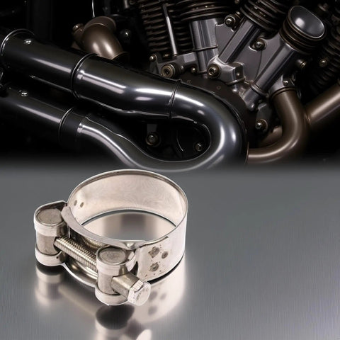 Stainless Steel Exhaust Band Clamp 48 51mm Heavy Duty Replacement For Motorcycle Water Hoses And Car Exhaust Pipes