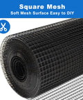 Tough As Nails Heavy Duty Black Vinyl Coated Hardware Cloth 1/2 Inch X 100 Feet 19 Gauge Steel Wire Mesh roll for DIY projects.