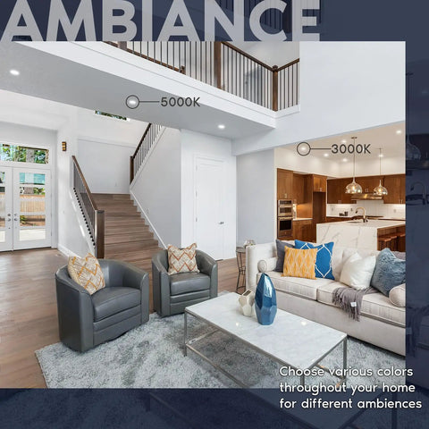 No Fuss Push N Lock Setup Trimless Recessed Lighting 2 Inch Dimmable Spotlight With Bright 1000 Lumen Glow in modern living room setup.
