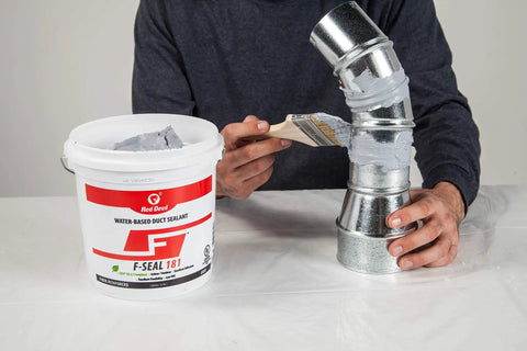 F Seal 181 Duct Sealant With Fiber Reinforced Water Based Formula For Leak Proof HVAC Ducts, 1 Gallon Gray, Indoor Outdoor Use