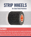 Black Cleaner Flap Wheel Strips Drum 110x100mm 4 Inch 40 Grit For Pickling Rust Removal Paints Enamels Oxidation