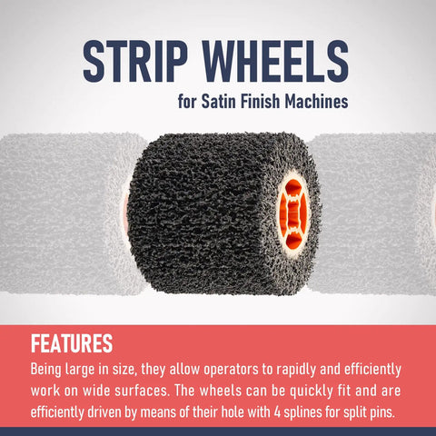 Black Cleaner Flap Wheel Strips Drum 110x100mm 4 Inch 40 Grit For Pickling Rust Removal Paints Enamels Oxidation