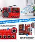 FM Radio Soldering Practice Kit With LED Display And Auto Station Search, front view with red acrylic case.