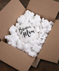 Heavy Duty White Packing Peanuts For Zero Stress Shipping Anti Static S Curve Half Cubic Foot Void Fill keeping fragile mug secure in carton.